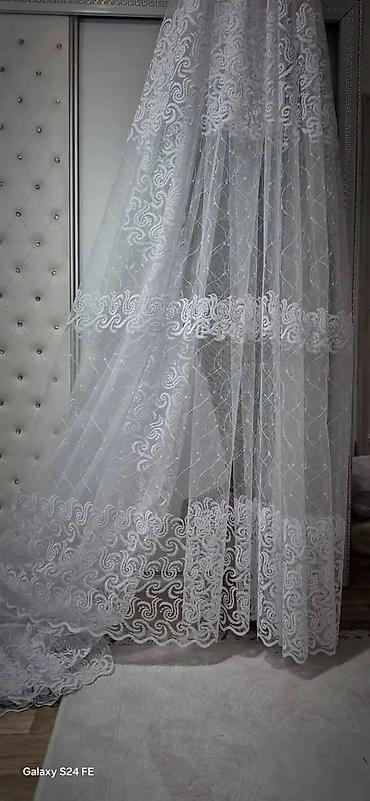 Zavese i draperije: Zavese od tila sa bogatim vezom – više dezena - Materijal: proziran — 7