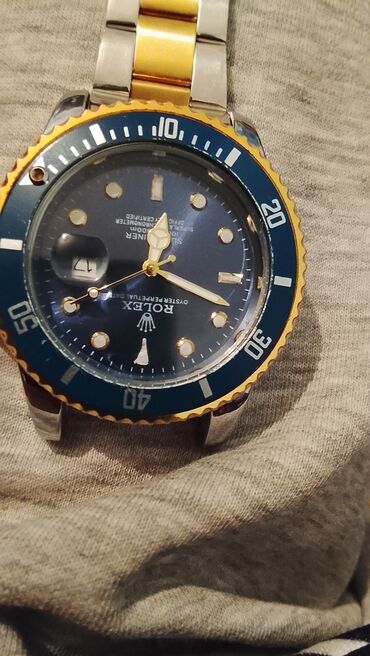 фирменные часы: Часы наручные в стиле Rolex Submariner, синие - Корпус и браслет из