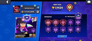 brawl stars 2: Brawl Stars oyun hesabı - Kuboklar: 57,424+ - Səviyyə: 39 profil — 7