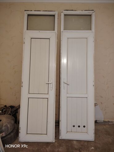 Plastik qapılar: PVC qapı və pəncərə dəsti - Material: ağ rəngli PVC profil, şüşəli — 3