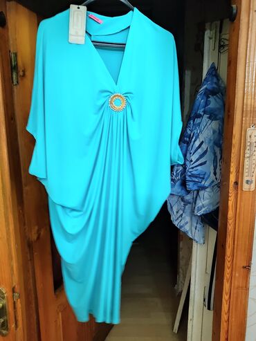 hicab donları: Повседневное платье, Миди, 6XL (EU 52)