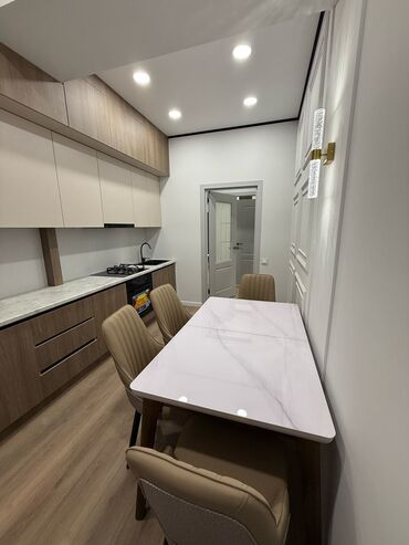 купить квартиру в строящемся доме: 2 бөлмө, 58 кв. м, Элитка, 11 кабат, Евроремонт
