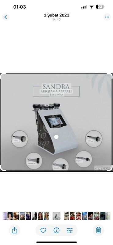 qaş aparati: SANDRA Ariqlama Aparatı – BES-S-07AA Çoxfunksiyalı bədən