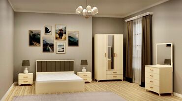 Yataq otağı dəstləri: İkinəfərlik çarpayı, Dolab, Komod, 2 tumba, Rusiya, Yeni — 13