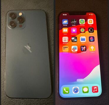 Apple iPhone: IPhone 12 Pro Max, 128 GB, Matte Silver, Barmaq izi, Face ID, Sənədlərlə