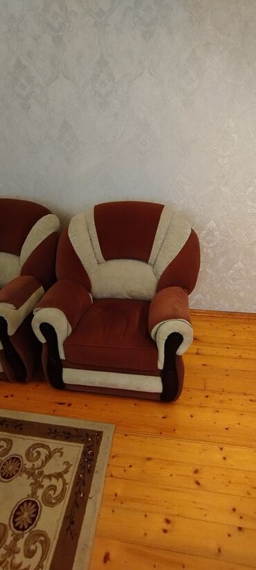 Divan və kreslo dəstləri: Divan, 2 kreslo, Bazasız, Açılmayan — 13