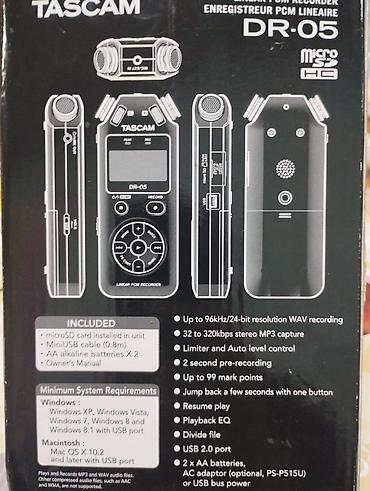 звукосниматель: Продаю проф диктофон Tascam DR-05 Цена за один: 8000 Цена за два — 6