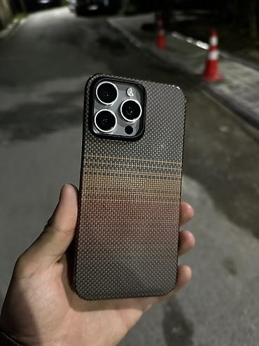 Уюлдук телефондор жана аксессуарлар: IPhone 15 Pro Max, Колдонулган, 256 ГБ, Natural Titanium, Коргоочу айнек, Каптама — 2