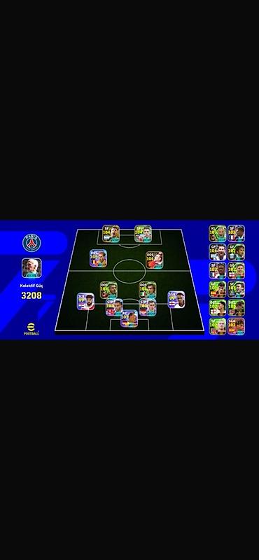 forvard: EFootball mobil hesabı / komanda tərkibi təqdim olunur. Şəkildə PSG — 1