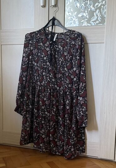 Haljine: Pepe Jeans L (EU 40), bоја - Bordo, Oversize, Dugih rukava