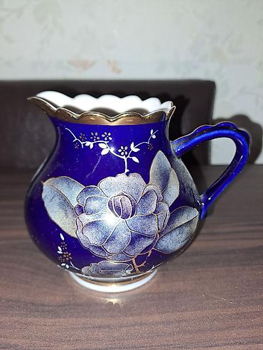 Qab-qacaq və mətbəx ləvazimatları: Çay dəsti, rəng - Mavi, Farfor, SSRİ — 5