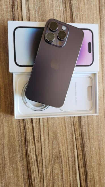 телефон iphone 6s: IPhone 14 Pro, Б/у, 128 ГБ, Deep Purple, Защитное стекло, Кабель, Коробка, 88 %