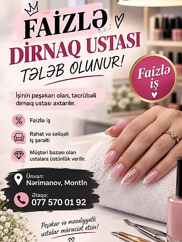 is axtariram bag evinde: Faizlə dırnaq ustası işi Peşəkar və təcrübəli dırnaq ustası üçün — 1