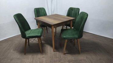 Setovi stolova i stolica: Cena kompleta 260e Stolica: Nogari drvo Visina 90cm Visina sedista — 3