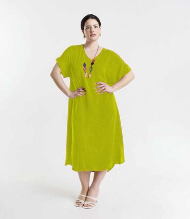 Haljine: Bоја - Crvena, Oversize, Kratkih rukava — 3