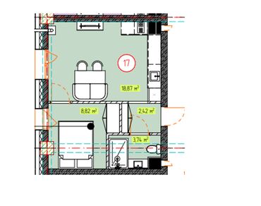как купить квартиру в рассрочку у хозяина: 2 комнаты, 33 м², 3 этаж, ПСО (под самоотделку)