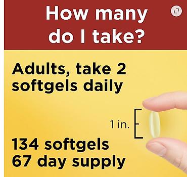 Gözəllik və sağlamlıq: Nature Made Fish Oil – 2400 mg (hissə başına), 720 mg Omega‑3 Format — 4