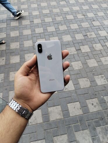 iphone azerbaycan: IPhone X, 64 ГБ, Белый