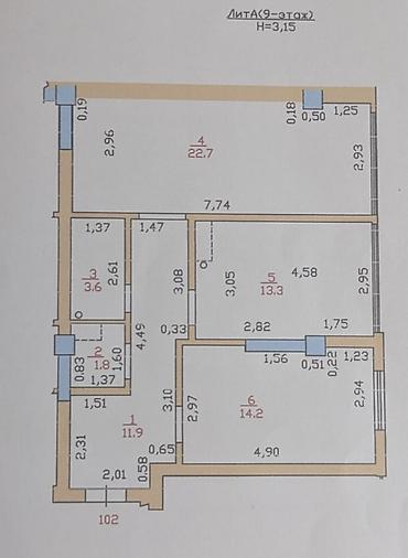 Продажа квартир: 2 комнаты, 68 м², Нижний Джал (Джал-23) Элитка, 9 этаж, Евроремонт — 19