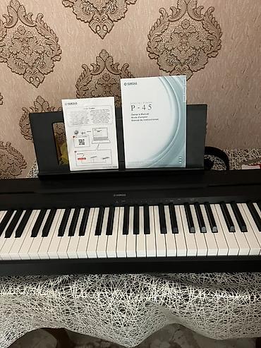 Пианино: Yamaha P-45B rəqəmsal pianino - 88 ədəd tamölçülü, çəkili (Graded — 3