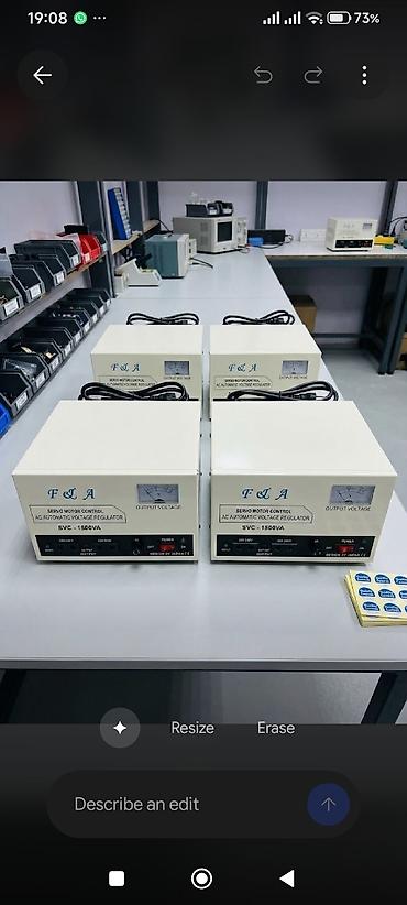 at sekilleri: FLA SVC-1500VA – AC Avtomatik Gərginlik Tənzimləyicisi (Servo Motor — 1