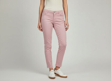 białe spodnie hello kitty: Material trousers for women, size XS