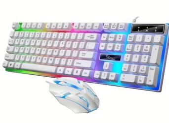 Modemlər və şəbəkə avadanlıqları: RGB Oyun Klaviaturası və Siçanı Dəsti, LED İşıqlı USB Simli 104