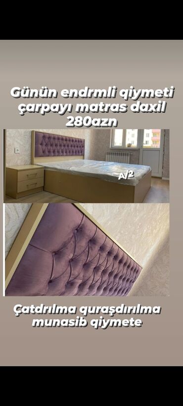 Çarpayılar: Yeni, İkinəfərlik çarpayı, Bazasız, Matras ilə, Siyirməsiz, Türkiyə -da lalafo.az — 6 Çarpayılar: Yeni, İkinəfərlik çarpayı, Bazasız, Matras ilə, Siyirməsiz, Türkiyə — 6