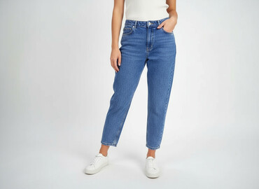 woskowane jeansy z wysokim stanem: House, Jeans for women, size L (EU 40)