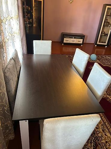 kilim mebel stol stul: Qonaq otağı mebel dəsti - Divan və 2 ədəd kreslo: Qara-ağ rəng — 3