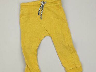 legginsy żółte: Spodnie dresowe, F&F, 12-18 m, stan - Zadowalający