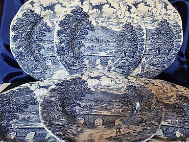 Kuhinjski setovi: Tanjiri Bridge Scenes engleski iz 70ih.god. Engleski tanjiri — 3