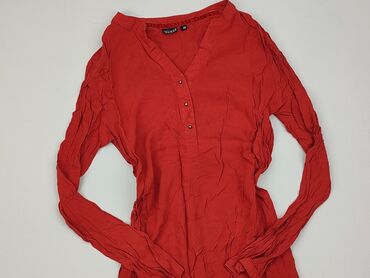 czerwona bluzki z koronką: Bluzka Damska, S, stan - Dobry