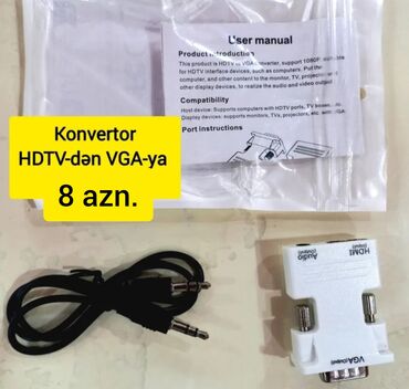 Audio və video kabellər: RCA-dan, AV-dən HDD-yə, HDMİ-yə, HDTV-yə ÇEVİRİCİ ( konvertor ) — 26