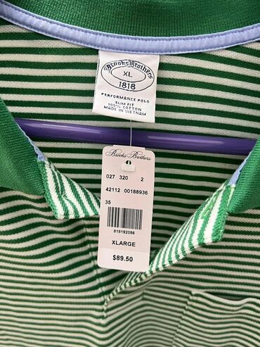 национальные головные уборы: Поло Brooks Brothers Performance Polo - Размер: XL (X-Large), посадка