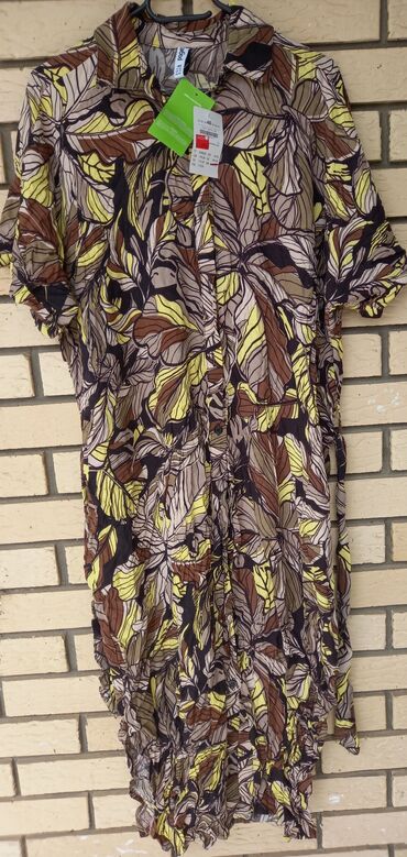 letnje cvetne haljine: L (EU 40), color - Multicolored, Other style, Short sleeves