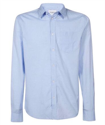 рубашка с длинным рукавом мужская: Рубашка M (EU 38), L (EU 40), цвет - Синий