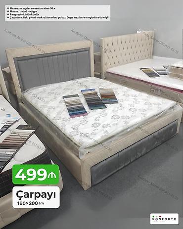 dosekler: Çarpayı – 160×200 sm - Yumşaq başlıq və alt hissədə yer alan — 1