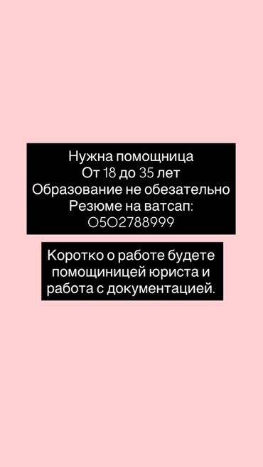 я ищу работу в городе кант: Помощник