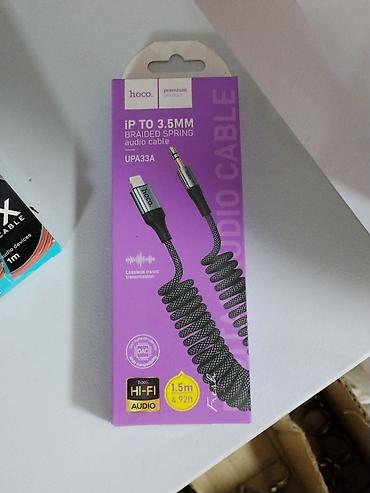 jack minijack: Аудио-кабель Hoco UPA33A iP to 3.5 mm (Braided Spring) - Тип: кабель — 1