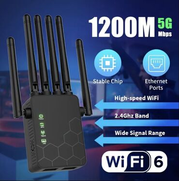Opel: Wi‑Fi 6 Siqnal Gücləndirici/Repeater – 1200M Xüsusiyyətlər: - 1200M