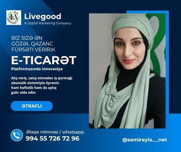 afsiyant işi: Livegood – Rəqəmsal Marketinq Şirkəti tərəfindən e-ticarət