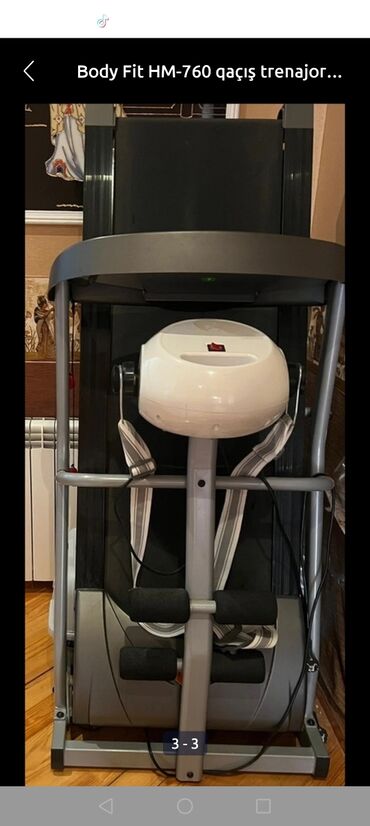 qaçış trenajoru satılır: Body Fit HM-760 qaçış trenajoru - Güclü, geniş qaçış səthi və sabit