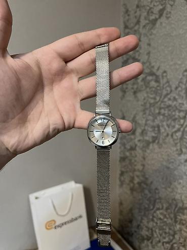 Наручные часы: Crrju qadın/qol saatı – zərif metal mesh (milanese) qayışlı, gümüşü — 3