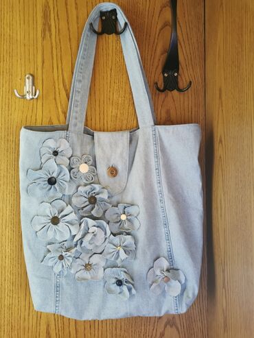 Torbe: Torba za rame, Handmade, Materijal: Platno — 5