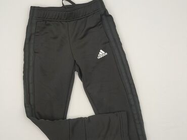 czarne rajstopy do bialej sukienki: Spodnie dresowe, Adidas, 10 lat, 140, stan - Bardzo dobry