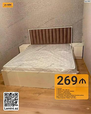 Ev üçün mebel: Çarpayı – La Mini (Kod: 4402) - Ölçü: 160×200 sm - Mexanizm — 1