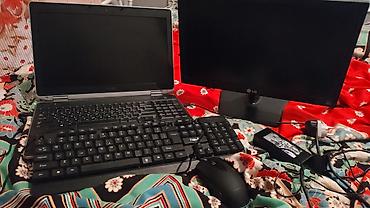 Dell noutbuk + LG monitor + klaviatura/siçan/adapter dəsti Komplekt