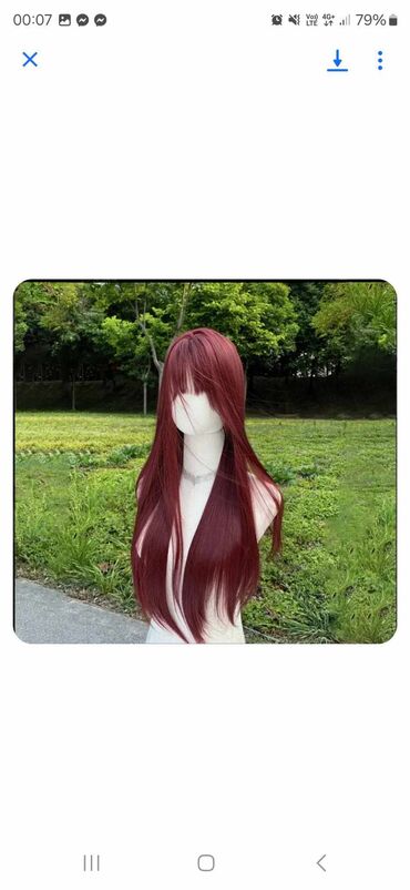 Perike i klipse: Smeđa perika sa šiškama, ravne dužine. Perika je pogodna za na lalafo.rs — 10 Perike i klipse: Smeđa perika sa šiškama, ravne dužine. Perika je pogodna za — 10