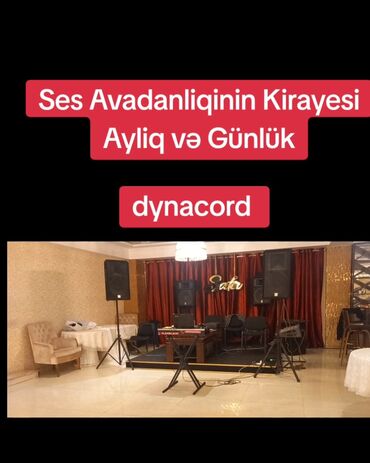 Звуковое оборудование: Mikşer dinamik Ses Apraturasin Kirayesi